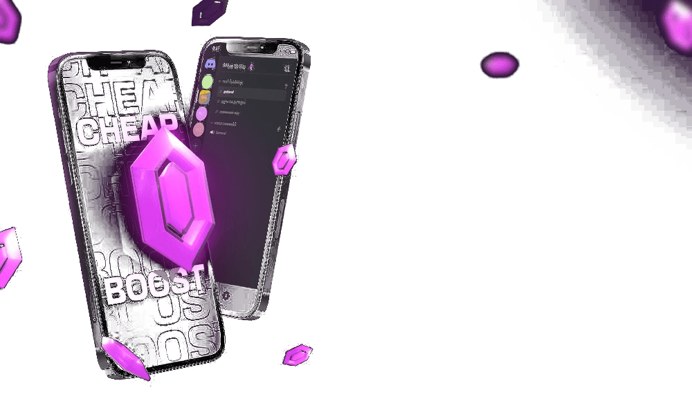 Discord server boost phone illustration
